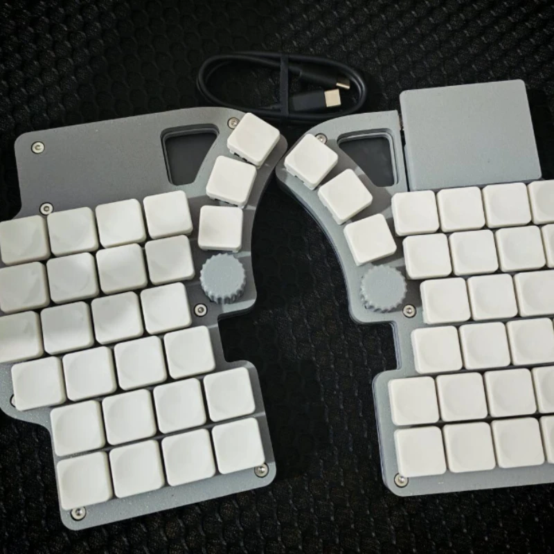 Dilemma Max Split Keyboard 4X6 Procyon Square'sTouchpad Hot Swappable MX Wired VIA/Knob Support Custom Mechanical Game Keyboard