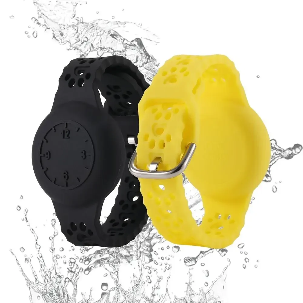 AirTag Bracelet for Kids, Waterproof Cute Cartoon Air tag Holder for Kids with Full Coverage Design Silicone Hidden Wristband