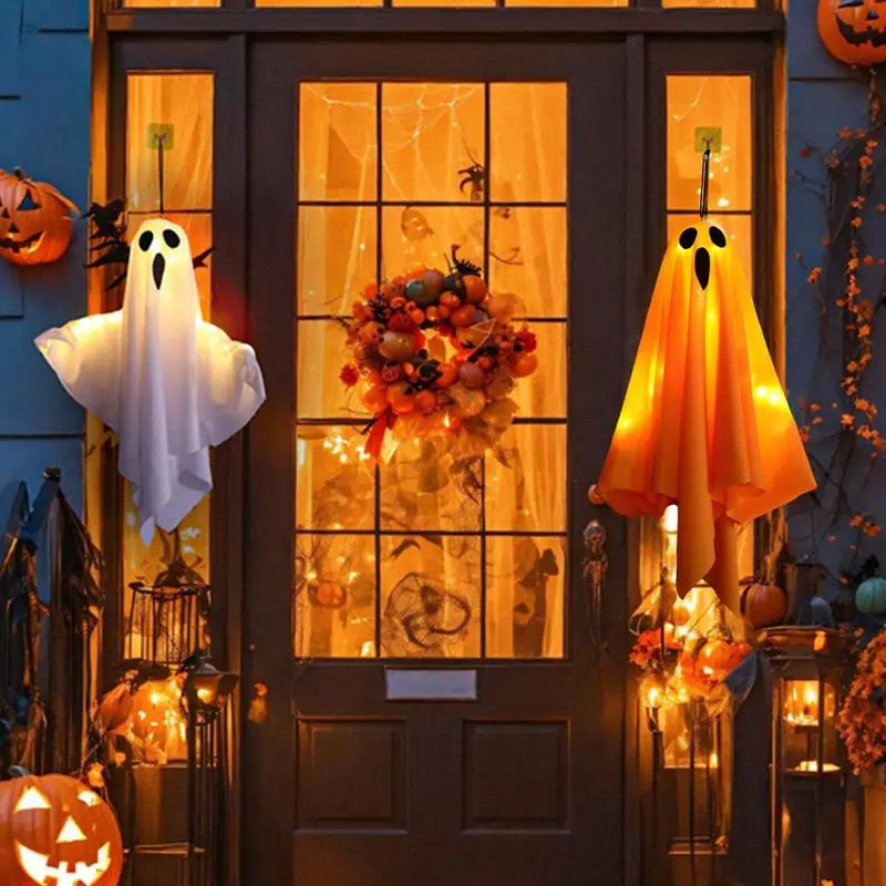 Ghost With Light 20 Inches Home Porch Yard Ghost Decorations Ghost With 3 Modes LED Light For Halloween Decorations Outdoor