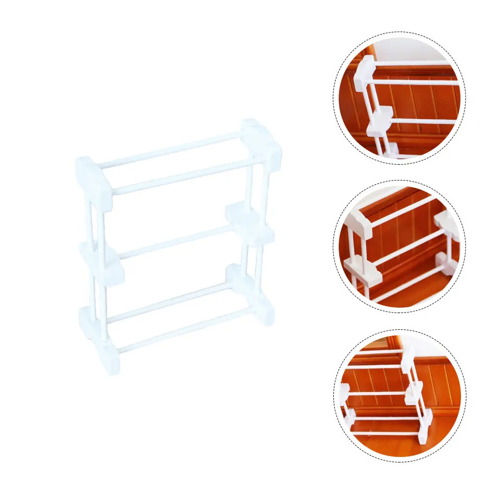 

Miniature Dollhouse Wood Towel Rack Simulation Mini House Furniture for DIY Decoration Photo Prop Ornament Bathroom Layout