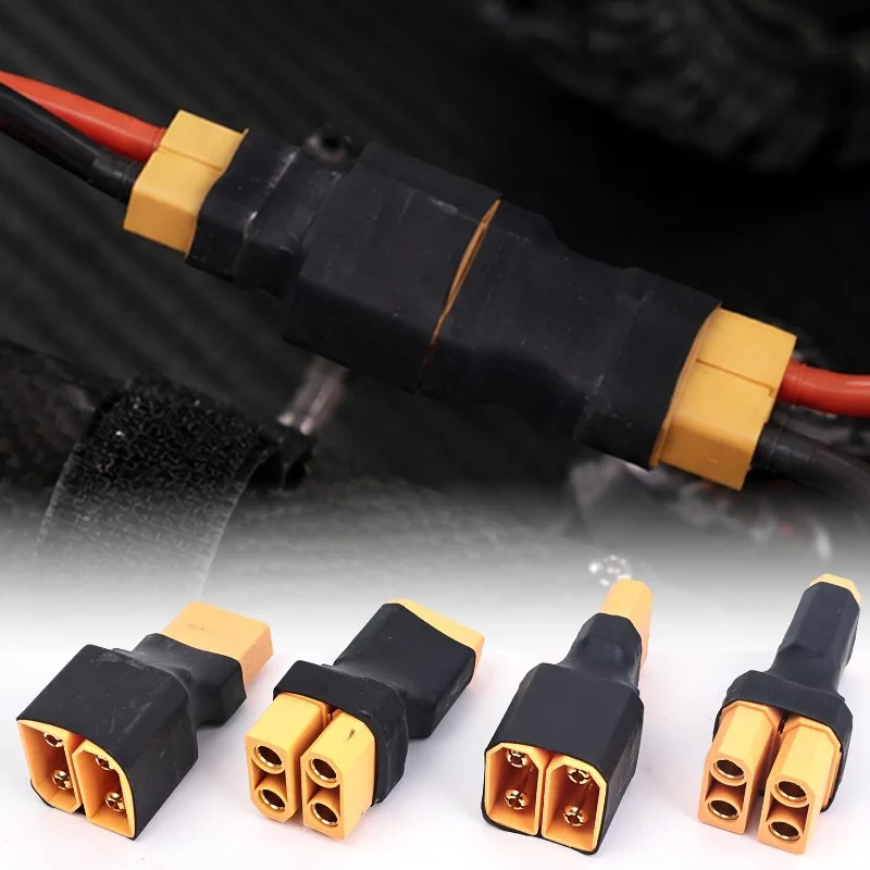 XT90 Parallel Plug Adapter Converter Connector Cable Lipo Battery Harness Plug for Drone CarBoat Model Battery Power Accessories