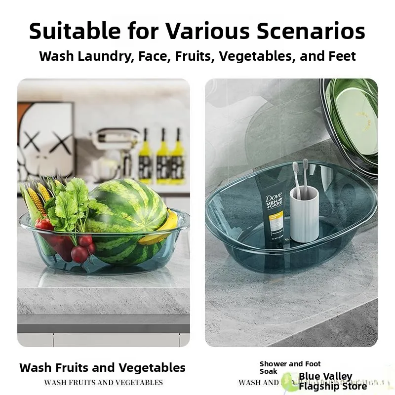 

Удлиненная овальная пластиковая раковина: толстая, прочная, для стирки, для дома, общежития, небольшая, прямоугольная, для ванной комнаты