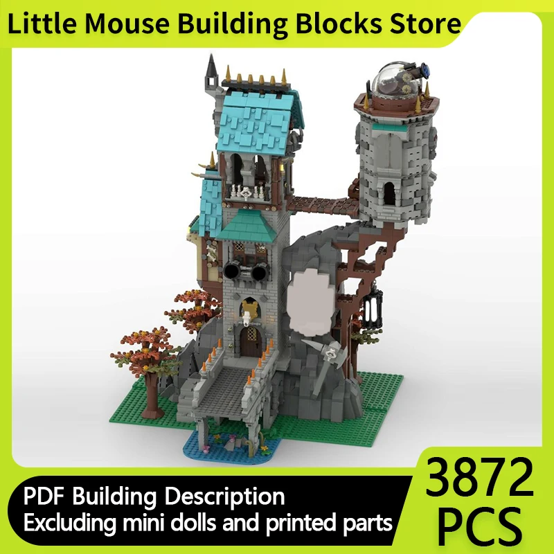 

City Street View Model MOC Building Bricks The Skull Watchtower Modular Technology Gifts Holiday Assemble Children Toys Suit