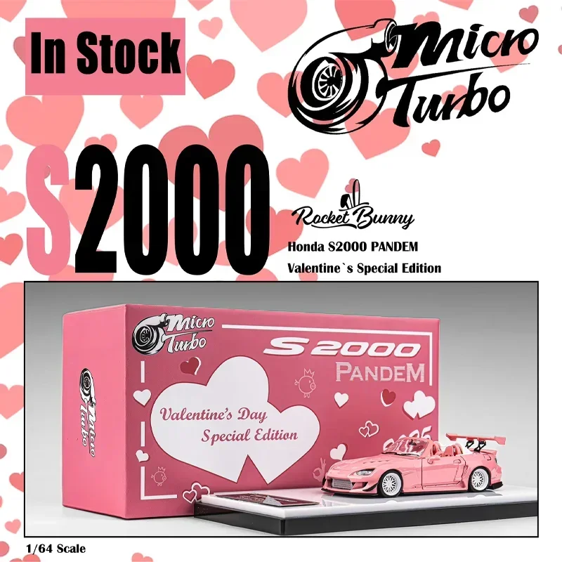 

MicroTurbo MT 1/64 Honda S2000 Rocket Bunny Valentine's Day Alloy Toy Motor Vehicle Diecast Metal Model