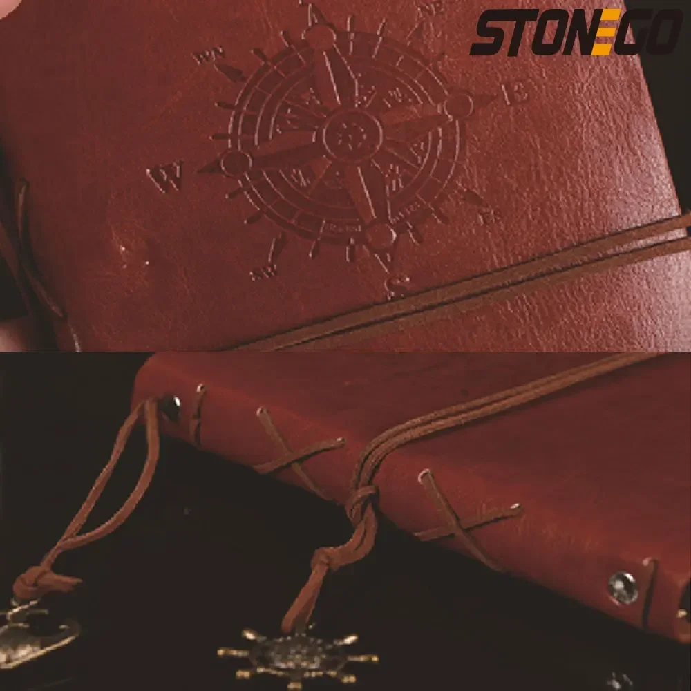 Vintage Antique Pirate Anchor A6 Spiral Notebook PU Leather Travel Journal Replaceable Stationery Gift - view 2
