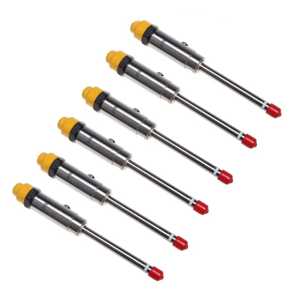 MSparts 6pcs Fuel Injector Pencil Nozzle 8N-7005 8N7005 OR3418 Fit For CAT Caterpillar 3304 3304B 3306 3306B New Excavator
