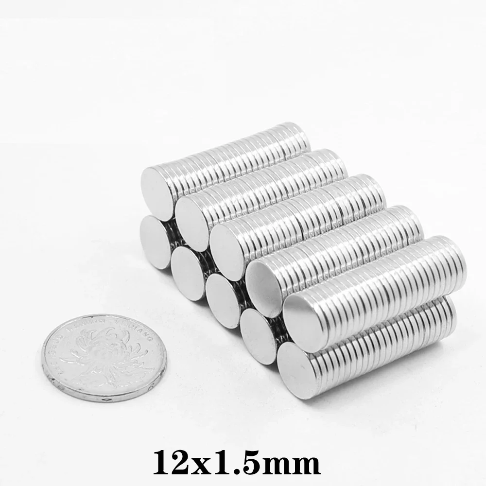 12x1.5mm Round Rare Earth Magnet N35 Small Strong Powerful Magnets Disc 12*1.5  Permanent Neodymium Disc Magnets 12*1.5mm 12x1.5 image 2