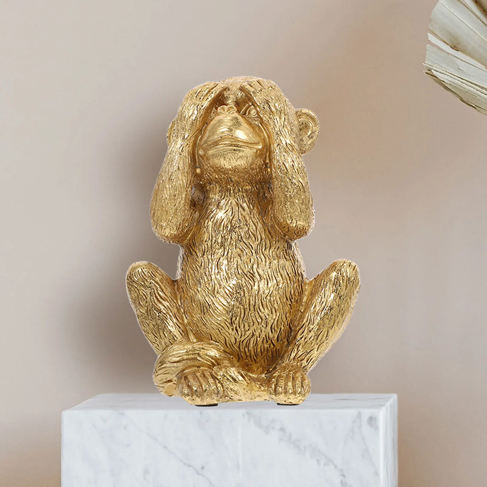 

Resin Monkey Adornment Small Lightweight Desktop Sculpture Home Office Tabletop Resin Decor Vivid Mini Monkey Ornament