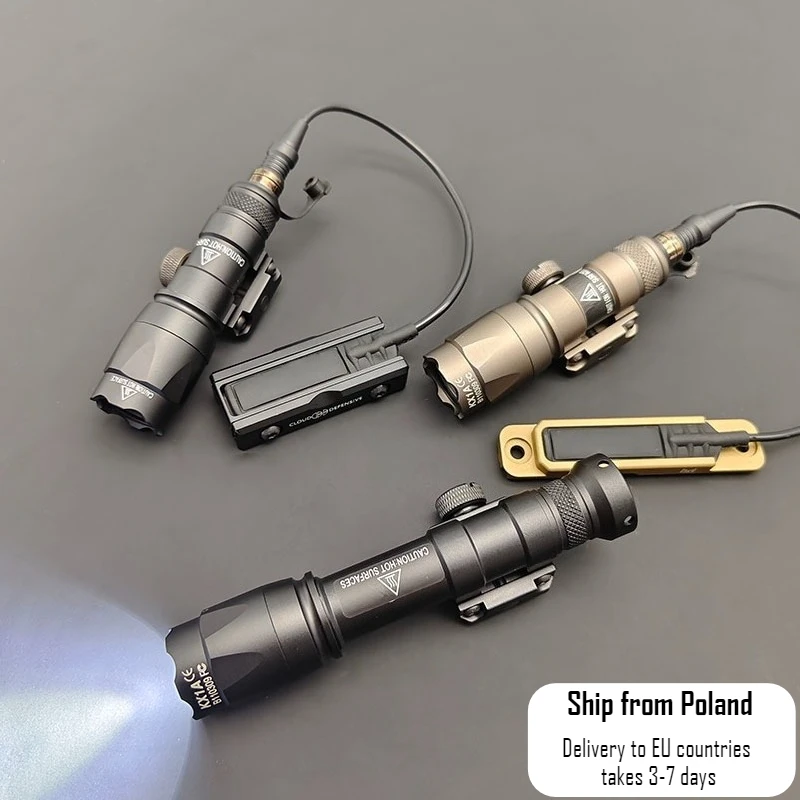 Tatical Gear M600C M600 M300 LED-Taschenlampe AR15 Jagd-Scout-Licht mit hoher Lumenleistung, Druckschalter und MLOK/20MM Pocket Pad