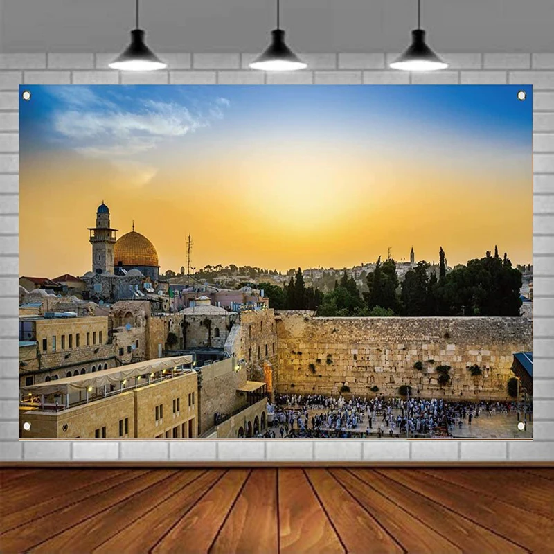 Jerusalem Western Wall Backdrop For Jewish New Year Rosh Hashanah Shana Tova Sukkot Sukkah Yom Passover Hanukkah Decoration