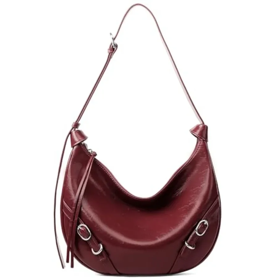 

Shoulder Bag for Women Vegan Leather Crescent Hobo Bag with Adjustable Strap, Handbag for Going Out and Travel