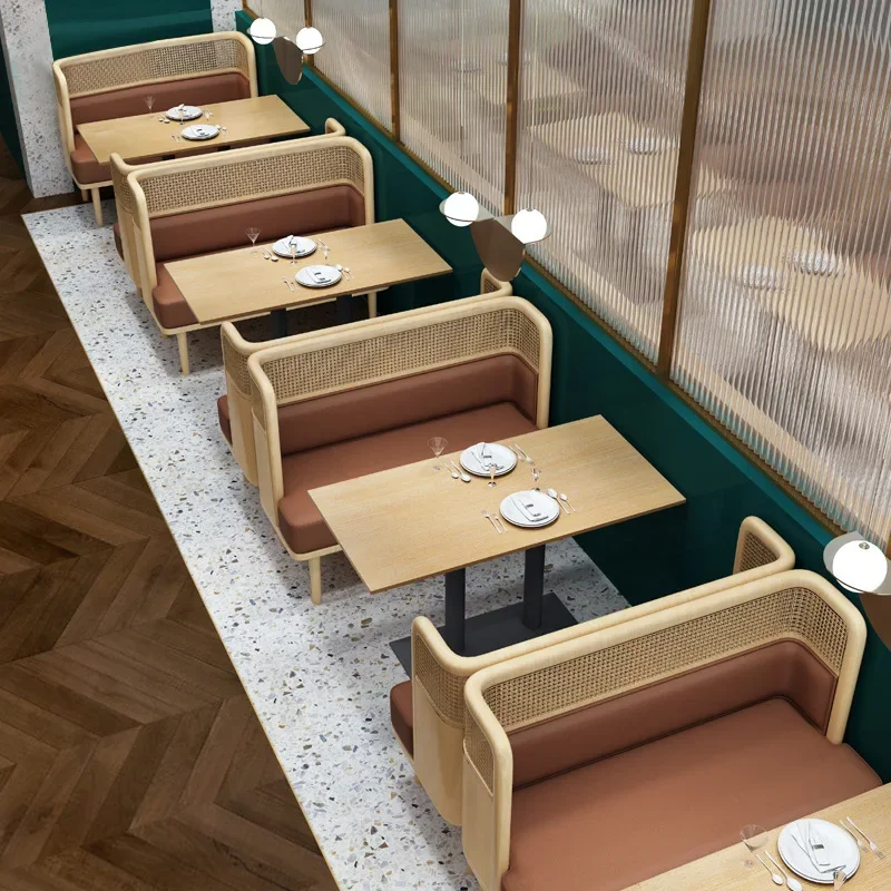 مجموعة طاولة وكرسي مطعم نورديك، مقعد مطعم غربي بسيط، كشك مقهى #2