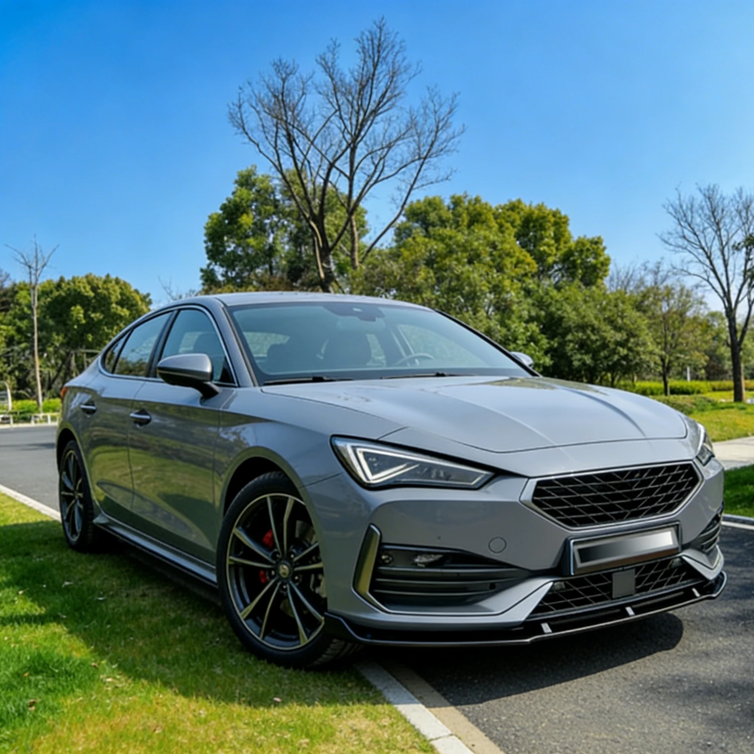 

Комплект из 3 накладок-сплиттеров на передний бампер для Seat Leon Mk4 Cupra Hatchback ST 1.4 2.0 2021-2024 (для бамперов до рестайлинга), элементы обвеса