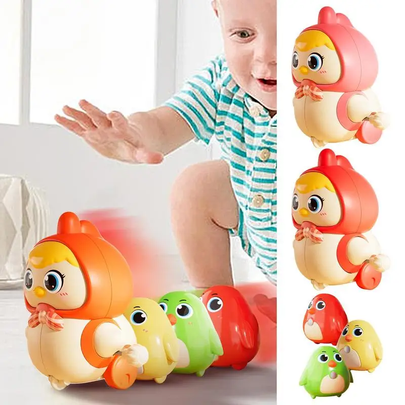 Toy Chicken Magnetic Windup Swinging Toys Toddler Crawling Toys Jumping Chicken Toy Easter Stocking Stuffers Hand Clockwork Toy