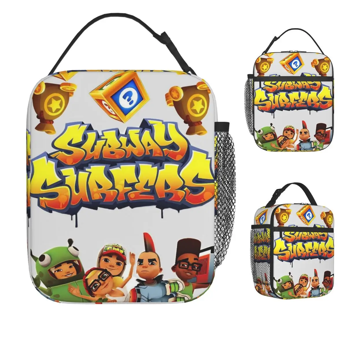 

Сумка для обеда Subway Surfers Game Jake для мужчин, ланч-бокс для отдыха, пляжная сумка-холодильник, портативная водонепроницаемая термосумка-тоут