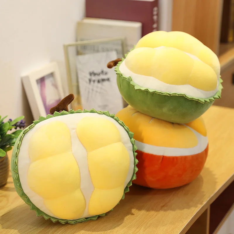 Simulation Fruit Plush Toys Durian Plant Pillow Cushion Kawaii Fruit Stuffed Doll Toys For Children Throw Pillow Birthday Gifts