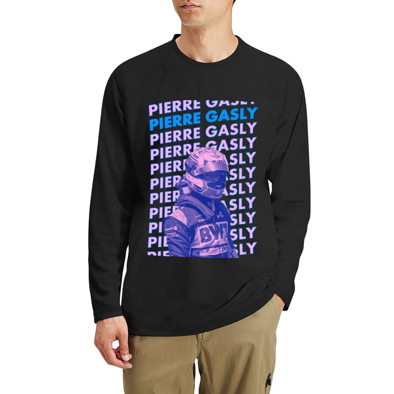 

Pierre Gasly Long T-Shirt plain t-shirt quick drying shirt funny t shirt plus size t shirts fruit of the loom mens t shirts