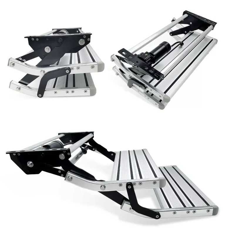 

High Quality Aluminum Alloy Four Step RV Caravan Electric Folding Steps for Camping