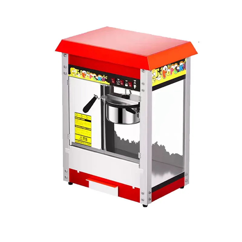 Máquina de palomitas de maíz de arroz inflado automática Retro comercial con carrito de chocolate de aire caliente para uso en panadería