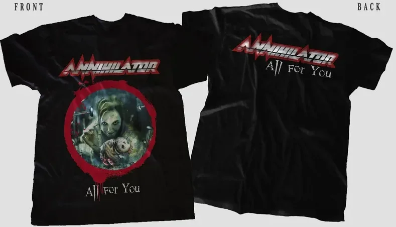 New Dtg/Dtf printed T-shirt - ANNIHILATOR- All for You - size- S,M,L,XL,2-3-4-5