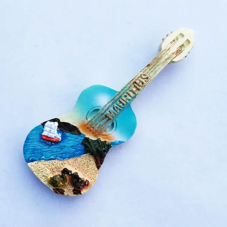 Mauritius Fridge Magnets Tourist Souvenirs 3d Resin  Refrigerator Stickers Mauritius Boat Rudder Magnetic Stickers Home Decor