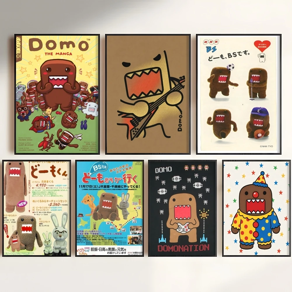 Cartoon Funny D-Domo-kun Painting Calligraphy Wall Art HD Canvas Oil Painting Posters Prints Home Bedroom Decor Gift