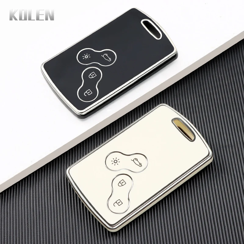 TPU Car Key Case Cover Shell Fob For Renault Duster Captur Clio Logan Megane Koleos Scenic Nema Fluence Zoe Keyless Accessories