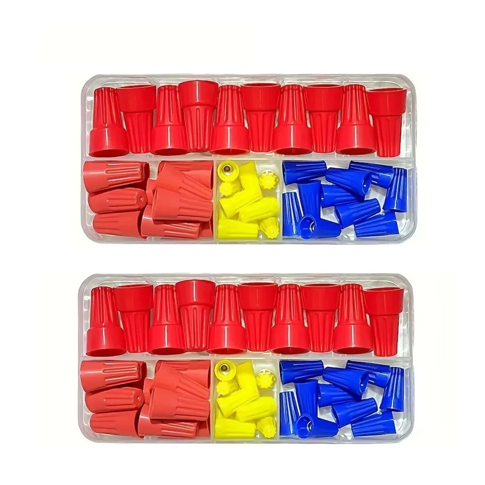 80PCS Wire Connectors Screw Terminal Cap Insulating Insert Twist Electrical Wire Connectors with Spring Portable Wire Caps