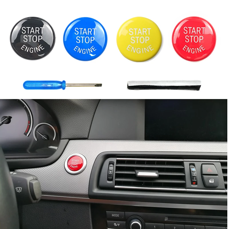 

Подходит для BMW 1 3 4 5 6 7 серии E65 E66 Z3 Z4 E71 E89 E46 E90 E91 Кнопка запуска двигателя автомобиля Замена крышки стоп-выключателя автомобильный декор