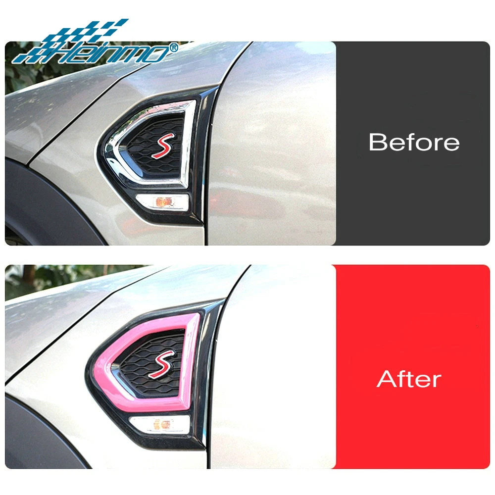 For MINI F60 Cooper S Side Wing Fender Sticker Scuttle Decoration For MINI Countryman F60 Cooper S Car Styling Accessories