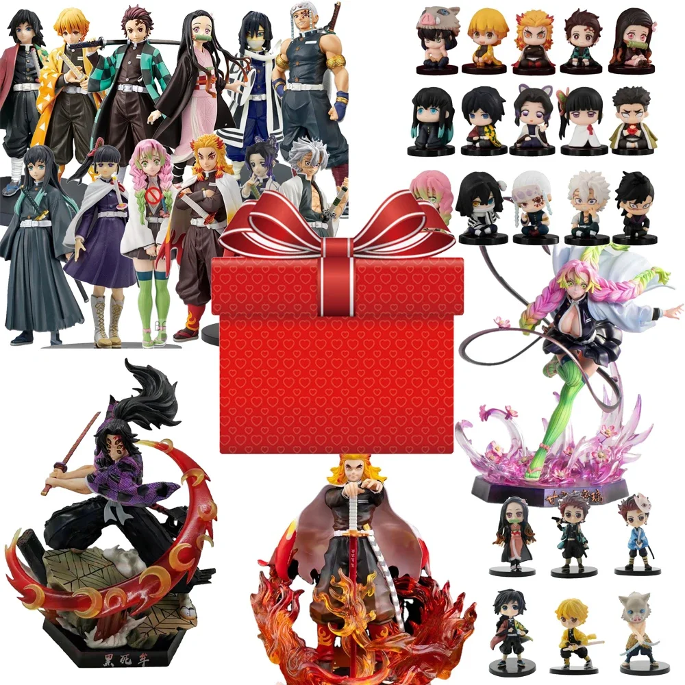 

Demon Slayer Kimetsu No Yaiba Anime Figure Mystery Box Set 12 Styles Random Blind Box Collection Gift for Fans Cosplay Toy