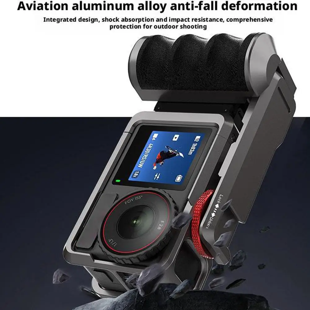 

for dji Action 3/4/5 Pro Handle Grip Street Photography Camera Component Aluminum Accessories Handle Expansion Kit Alloy Sp A1X7