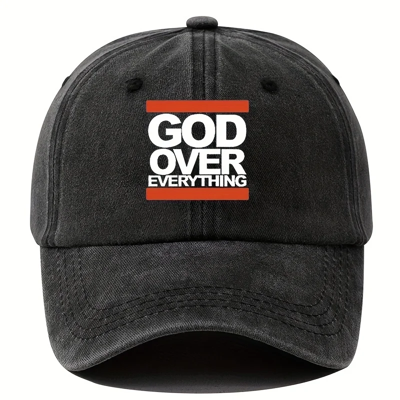 

"GOD OVER EVERYTHING" Baseball Cap | Vintage Dad Hat for Men's Outdoor Fishing