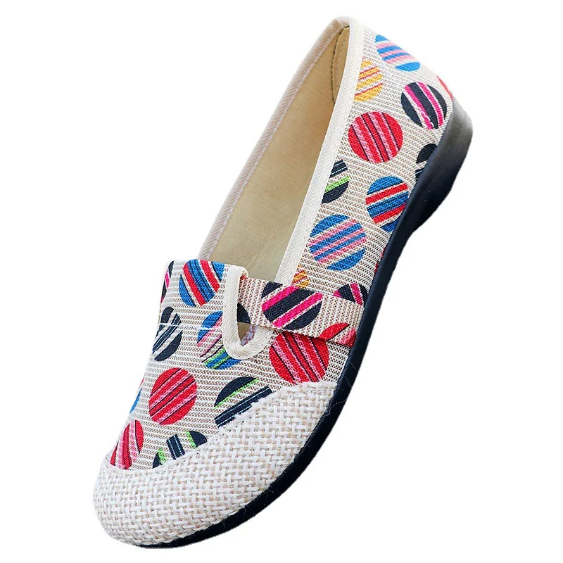 Summer new hand-woven women's shoes polyurethane soft-soled cloth shoes walking breathable sandals