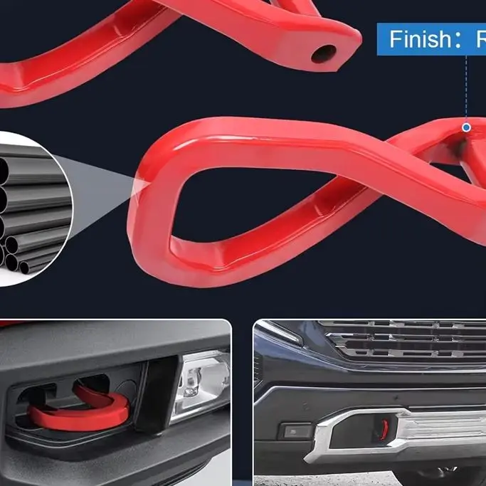 

Red Front Tow Recovery Hooks 84280203 for 2019-2022 GMC Sierra 1500 – Complete Set with Mounting Bolts