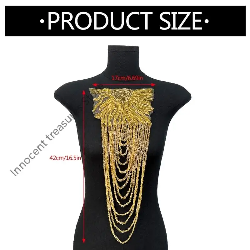 3XUA 1pair Frdged Selled Uniform épaule épaulet stade interprètes Costume Garment