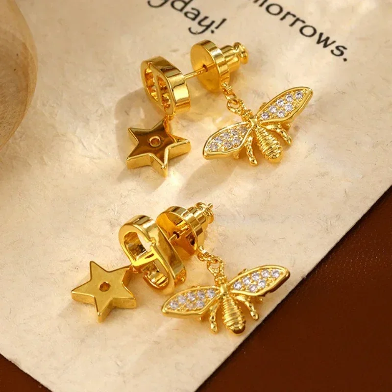 

Легкие роскошные, элегантные и модные женские серьги «Маленькая пчелка» во французском стиле, антиаллергенные серьги для банкетов и вечеринок