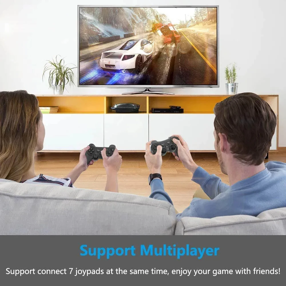 ตัวควบคุมที่รองรับบลูทูธไร้สายสำหรับ PS3จอยสติ๊กระยะไกลสำหรับการควบคุม PS3 P3พีซีด้วยสายเคเบิล