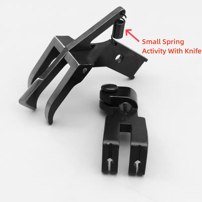 20606 Three Synchronous Dual Needle Movable Belt With Knife Center Positioning Presser Foot For DU Car Movable Stop Presser Foot - view 3
