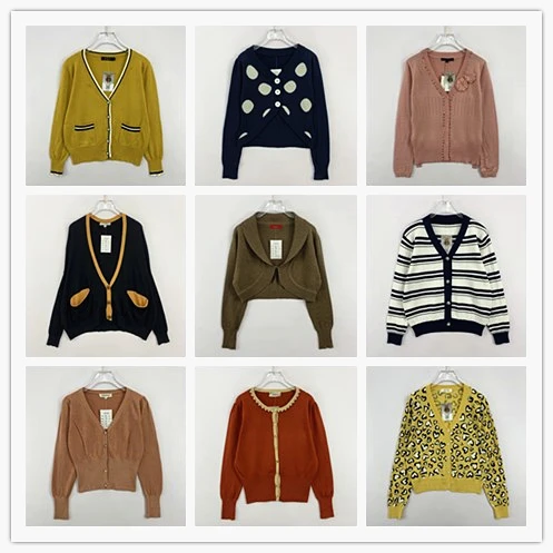 

Vintage Slim Fit Knitted Open Cardigan Small Fraance Sle Thin V Ne Outerwear Sweater Spring Autumn Retro Pure Color