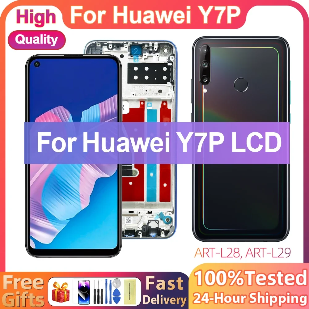 100%Test 6.39'' For Huawei Y7p 2020 LCD ART-L28 ART-L29 Display Screen For Huawei P40 Lite E LCD Screen Touch Digitizer Assembly