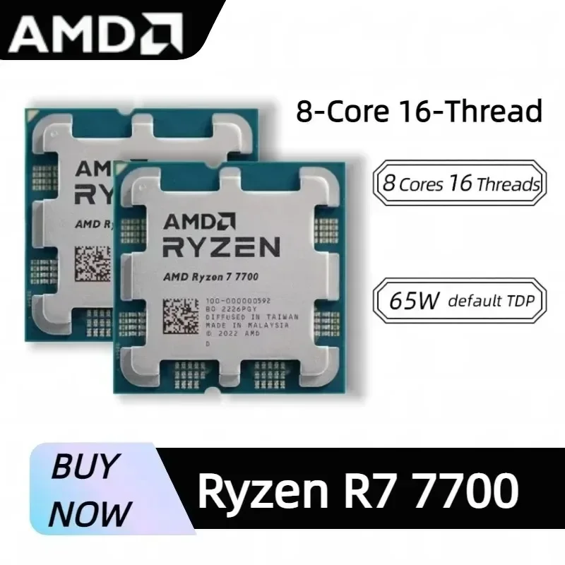 AMD Ryzen 7 7700 Socket AM5 DDR5 65W Processor 5NM L3=32M 3.8GHz 8-Core 16-Thread 100% Brand New R7 7700 NEW