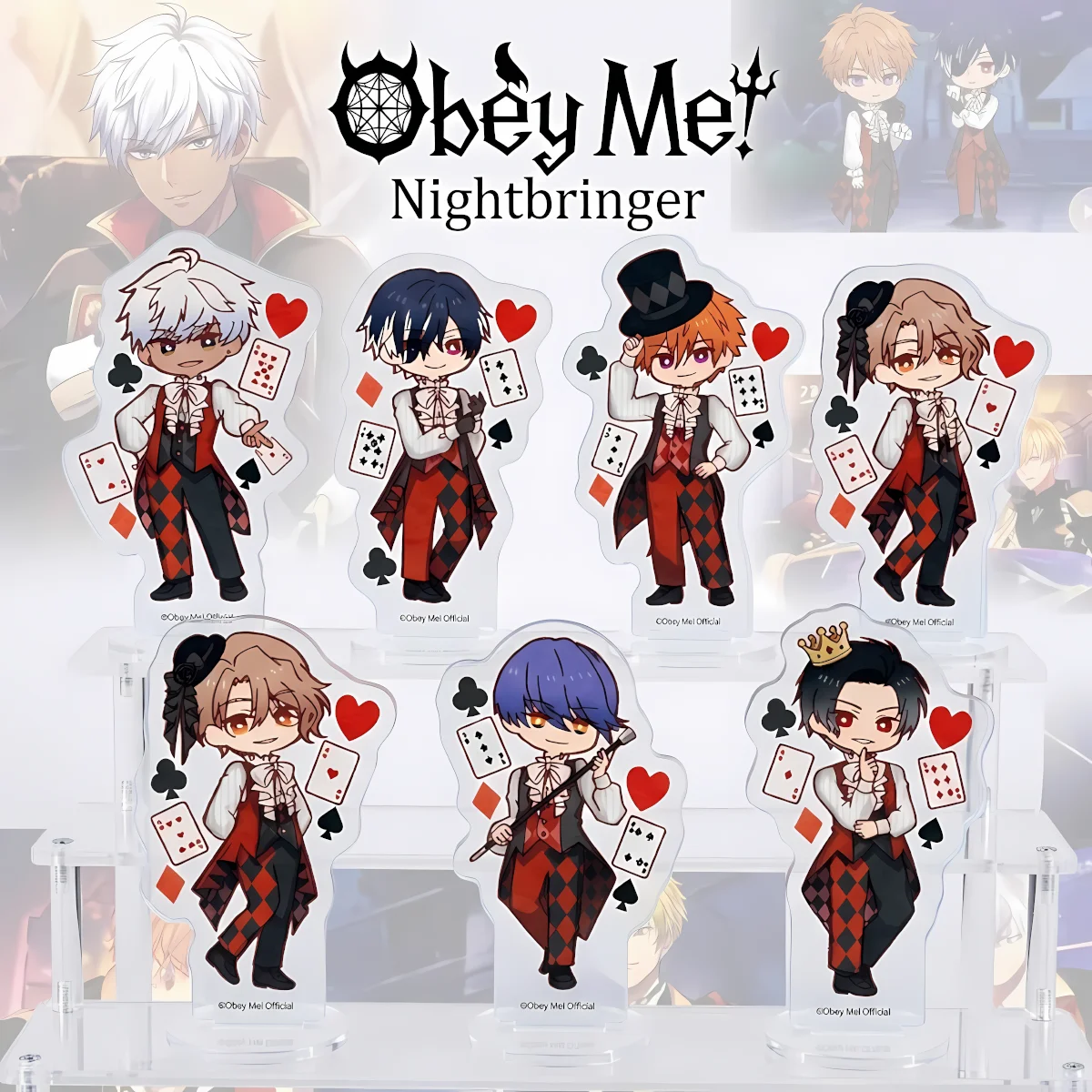 Anime Obey Me! Acrylic Stand 10cm, Levi Figure, Surprise Gift For Study Desk, Xmas Holiday Anime Fan Ornament keychain