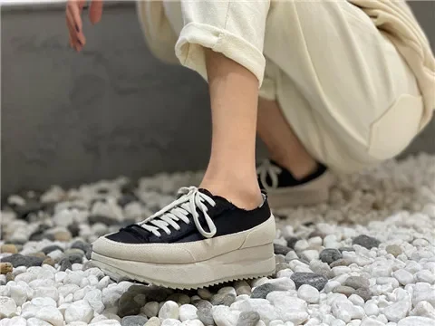 Spanish Niche Women's Shoes Do Old Satin All-match Casual Thick-soled High-rise Small casual Shoes Platform Shoes