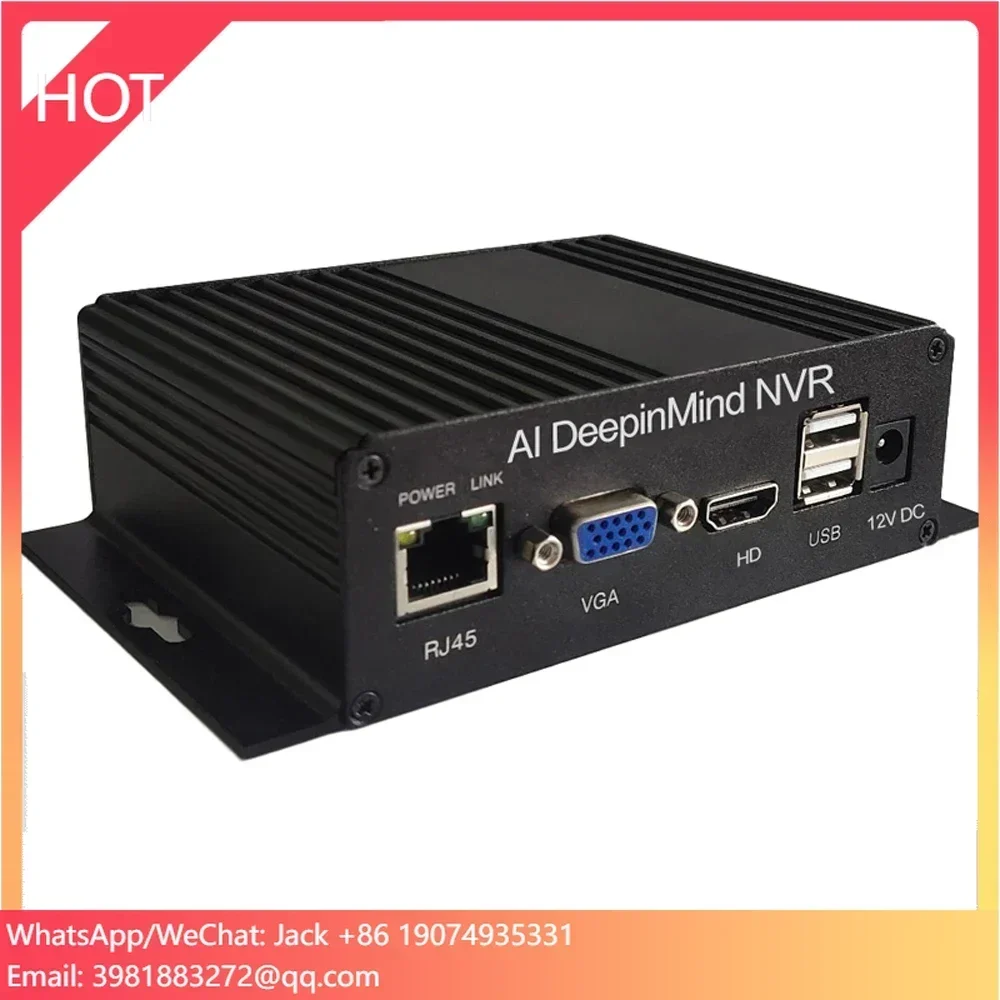 AI 딥인마인드 NVR 4채널 온도 측정 관리 시스템 네트워크 비디오 레코더 얼굴 인식