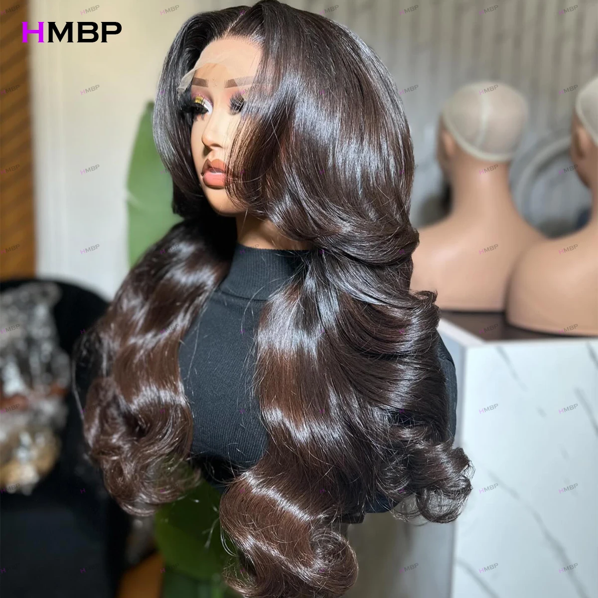 Body Wave 360 Hd Lace Front Wig Ombre Color Perruques Cheveux Humains Black Brown Glueless Lace Front Wig Human Hair For Women