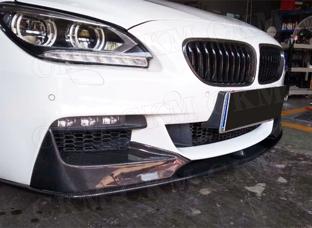 

Для BMW 6 серии F06 F12 F13 M tech M sport 2012 2013 2014 2015 2016 спойлер переднего бампера из углеродного волокна со сплиттерами