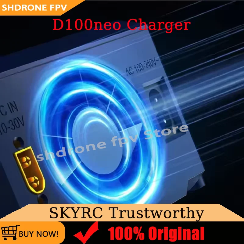 

SKYRC D100neo Smart Charger AC100W DC200W Dual Input Suitable for 1-6S LiPo/LiFe/LiIon/LiHV Battery RC Model Accessories