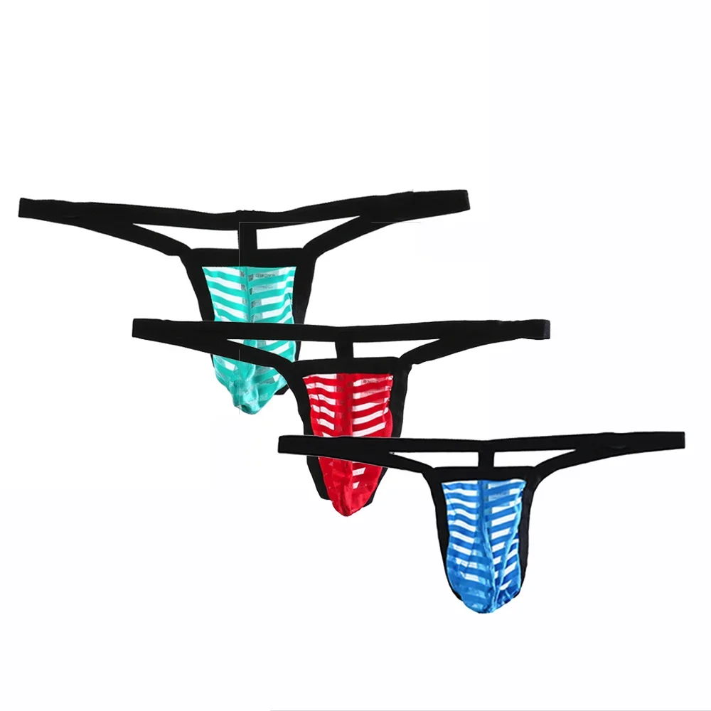 

Men's Gay Underwear Low Waist G-string T-back Jockstrap Breathable Sexy Thong Lingerie for Men
