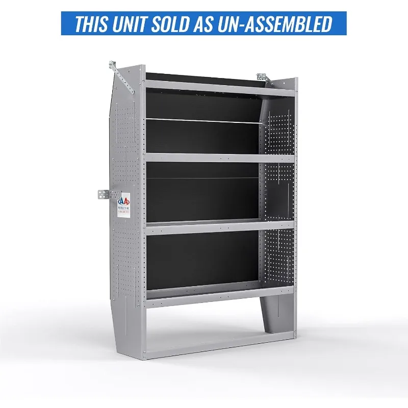 SH-6004 Steel Mid/High Roof Van Shelving Storage System Fits Transit, NV, Promaster and Sprinter, Van Shelving Units